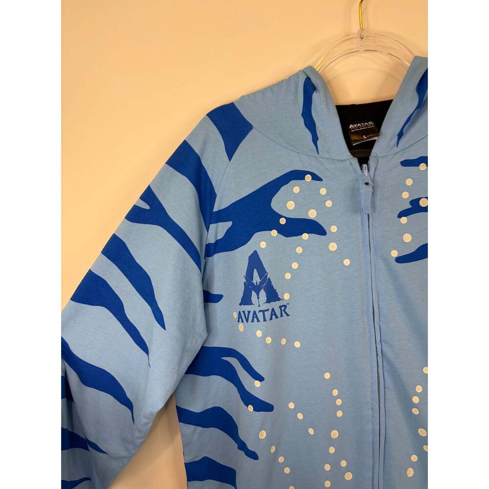 RARE AVATAR Fire & Ash Movie REVERSIBLE Promo Na’vi Hoodie Ears Disney L - Picture 2 of 9